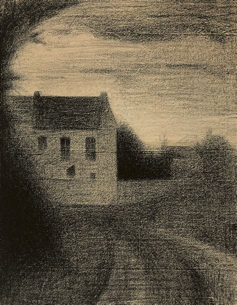 Square House Drawing by Georges Pierre Seurat - Fine Art America