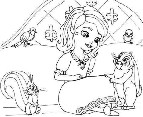 Desenhos da Princesa Sofia para Colorir