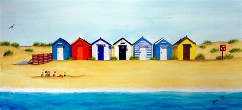 Beach Hut Painting at PaintingValley.com | Explore collection of Beach Hut Painting