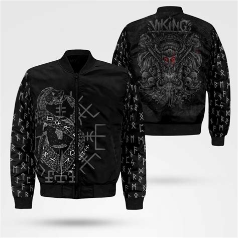 HOT Jörmungandr Son of Loki and Angrboda black PU Leather Bomber Jacket ...