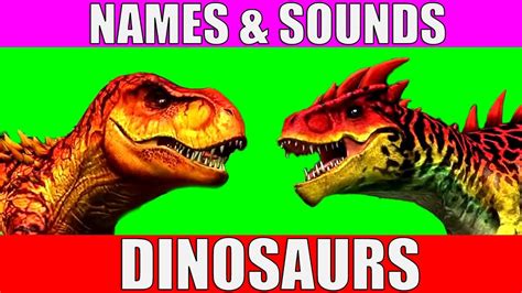 Dinosaurs Names and Sounds for Kids to Learn | Learn Dinosaur Names and Sounds for Children ...