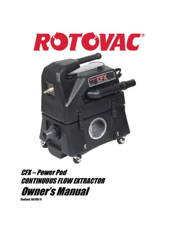 Rotovac CFX Power Pod Owner's Manual | Manualzz