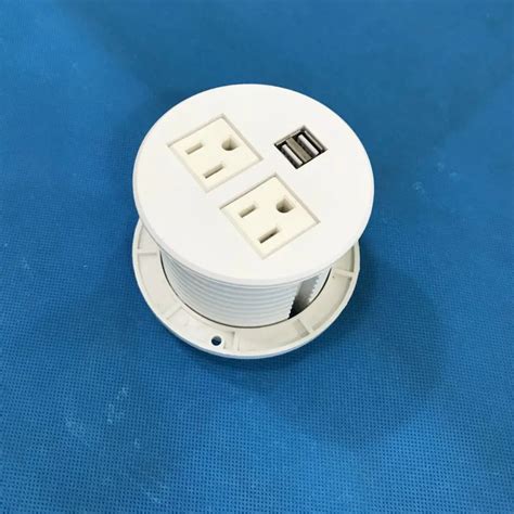 Promotion White And Black Power Grommet With 2 Us Plugs 2 Usb Charging ...