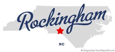 Map of Rockingham, NC, North Carolina