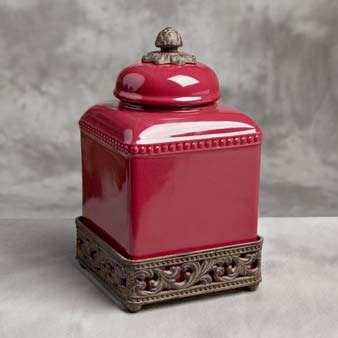 Tuscan Kitchen Canister Sets: Small Tuscan Canister - Cranberry by ...