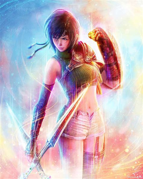 Yuffie Painting- Continuing my FF7 Drawing series leading up to Intergrade! : r/FinalFantasyVII