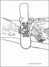 Snowboarding color page  Coloring pages For Kids Sports coloring sketch template