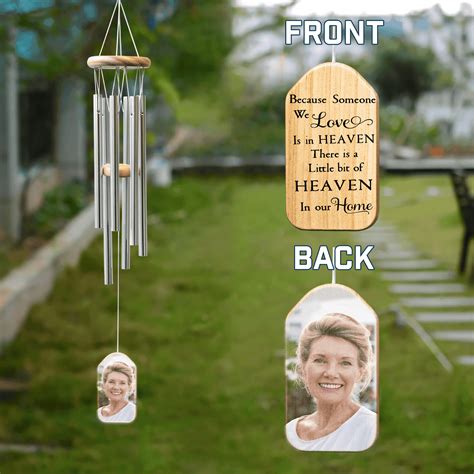 Personalized Remembrance Wind Chime for Mom in heaven, Memorial Gift ...