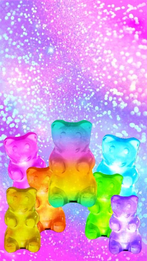 Rainbow Gummy Bears,made by me #candy #gummybears #glitter #rainbow # ...