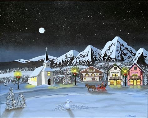 Mountain Christmas Village - GordRussellArt - Paintings & Prints, Landscapes & Nature, Seasons ...