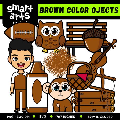 Brown Color Objects Clip Art – Educational Clip Arts