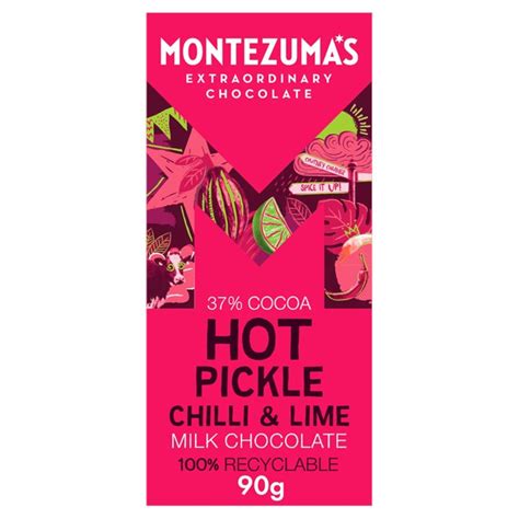 Montezuma's Chilli & Lime Milk Chocolate Organic Bar 90g | British ...