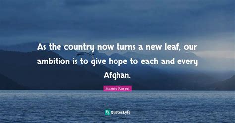 As the country now turns a new leaf, our ambition is to give hope to e ...