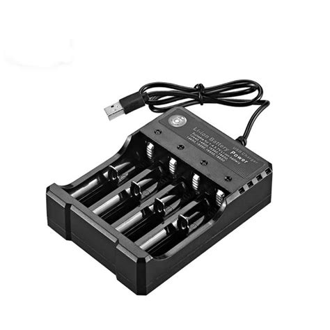 Battery Charger 4Slots AC 18650 Battery Charger Lithium Battery Charger Lithium Ion Battery 3.7 ...