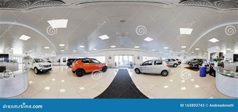 360 Degree Panorama of a Modern Car Dealership Stock Image - Image of transport, dealer: 165803743