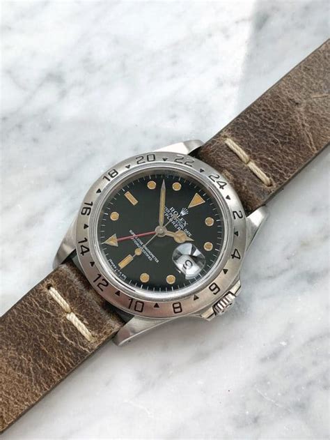 Vintage Rolex Explorer 2 GMT Automatic Black Dial Custard Lume ...