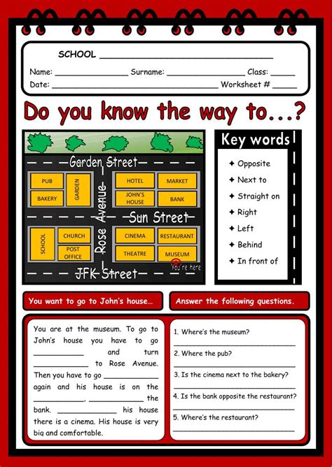 Giving directions interactive and downloadable worksheet. Check your ...