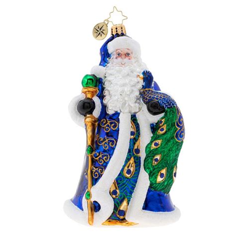 Christopher Radko Princely Peacock Santa Ornament - Walmart.com