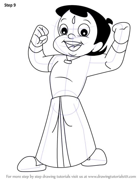 How to Draw Bheem from Chhota Bheem (Chhota Bheem) Step by Step | DrawingTutorials101.com