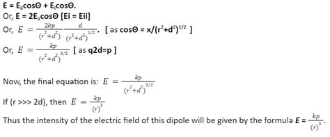 Electric Field of a Dipole: Example and formula