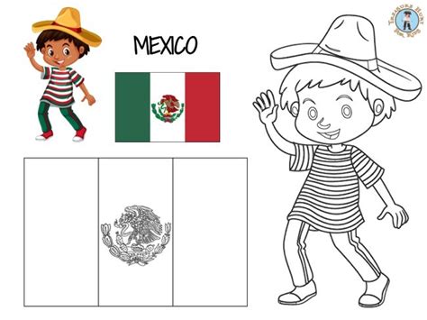 Mexico Coloring Page - Free Printables - Treasure hunt 4 Kids