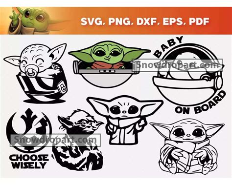 22 Baby Yoda Svg Bundle, Yoda Svg, Star Wars Svg, Baby Yoda On Board Svg - Snowdrop Art - High ...