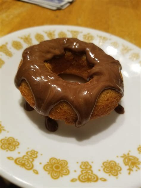 [Homemade] Cinnamon donut and chocolate glaze : r/food