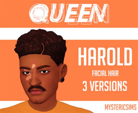 mystericsims:“ QUEEN - Facial Hair Set • standalone• BGC• 3 versions - Harold, Roger, and Deacon ...