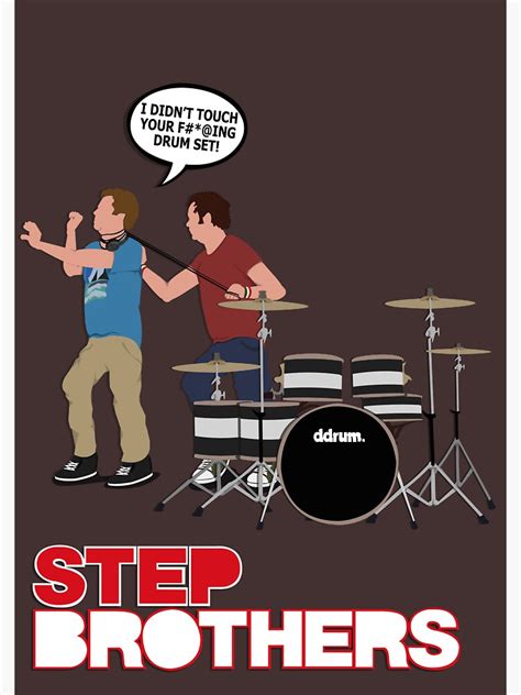 "STEP BROTHERS DRUM SET" Sticker by EvanTapper | Redbubble