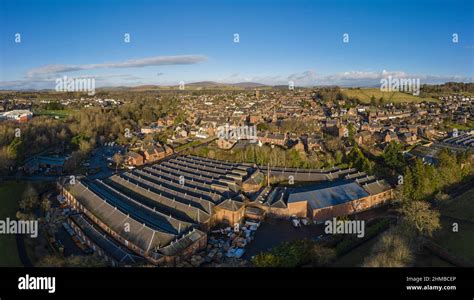 Aerial image of the town of Kirriemuir in Angus, Scotland Stock Photo - Alamy