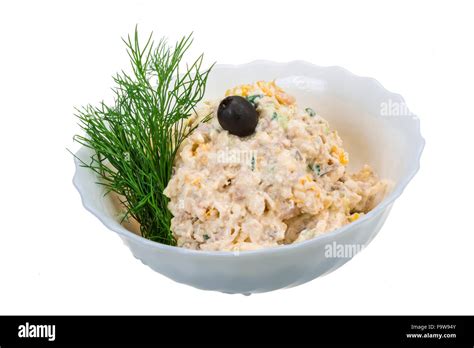 Cheese and egg salad isolated Stock Photo - Alamy