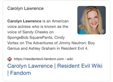 Carolyn Lawrence Carolyn Lawrence is an American voice actress who is ...