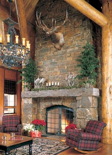 42 Stunning Rustic Fireplace Design Match With Farmhouse Style Home ...