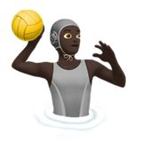 🤽🏿 Person Playing Water Polo: Dark Skin Tone Emoji on Apple iOS 16.4