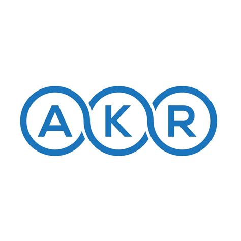 AKR letter logo design on white background. AKR creative initials ...