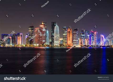 Doha Skyline Night Qatar Middle East Stock Photo 246786001 | Shutterstock