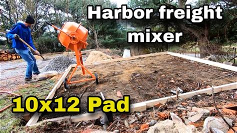 Testing Harbor Freight Cement Mixer | Large Concrete Pad - YouTube