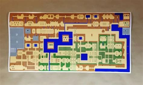 ZELDA LEGEND OF Zelda World Map Poster Nintendo Video Game RPG Classic NES Link $20.85 - PicClick