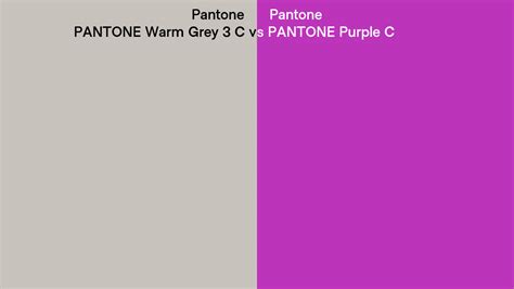 Pantone Warm Grey 3 C vs PANTONE Purple C side by side comparison