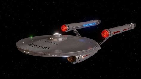 3D model Classic Star Ship Enterprise Enhanced - Star Trek TOS VR / AR ...