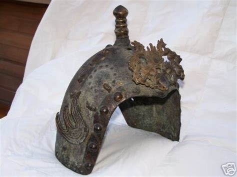 Ancient Chinese Bronze War Helmet | #25512005