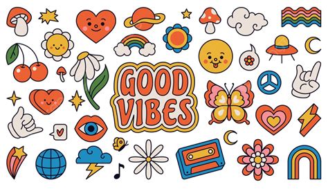 70s Groovy Vector Hd PNG Images, Retro 70s Groovy Elements, Power, Good, On PNG Image For Free ...