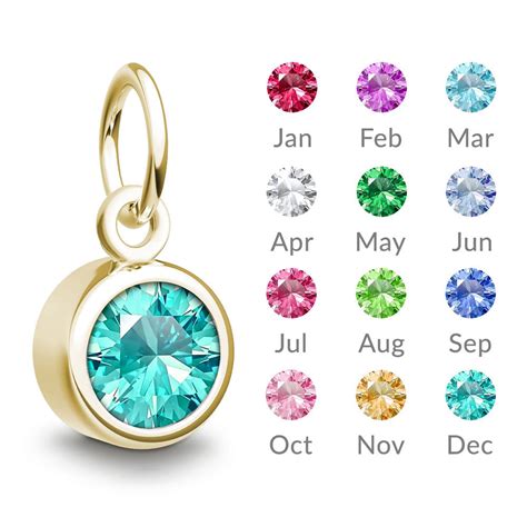 14k Gold Birthstone Charm – LegacyTouch