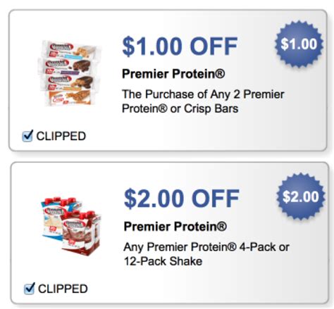 New $1/2 Premier Protein Bars & $2/1 Premier Protein Shakes Coupon + Walmart Deal