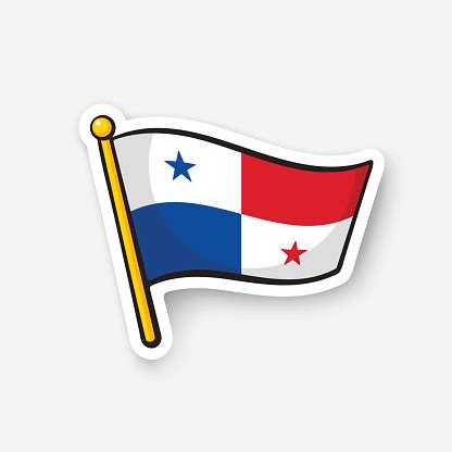 Sticker National Flag Of Panama Stock Illustration - Download Image Now - iStock