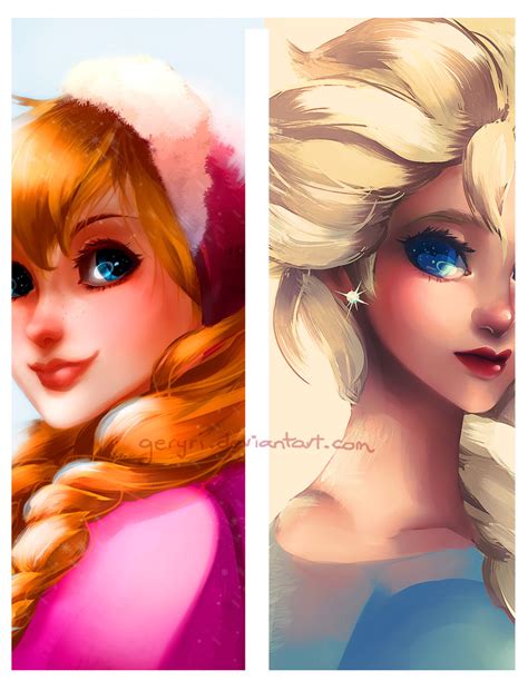 Anna and Elsa - Elsa and Anna Fan Art (36855949) - Fanpop