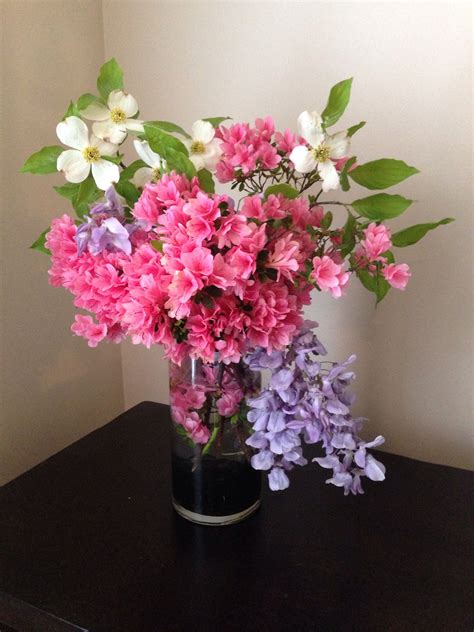 Backyard bouquet with azalea, wisteria, and dogwood Pink Dogwood, Pink ...