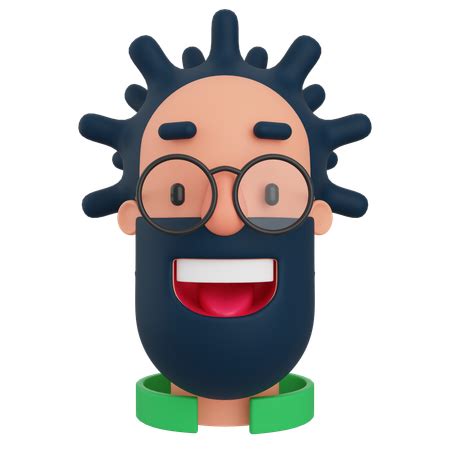 Bearded Man 3D Icon download in PNG, OBJ or Blend format