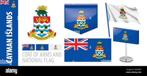 Vector set of the coat of arms and national flag of Cayman Islands Stock Vector Image & Art - Alamy