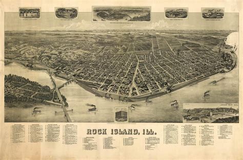 Historic Map - Moline, IL - 1889 | World Maps Online